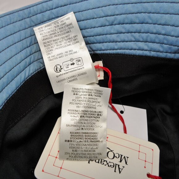 NWT$450 Alexander McQueen Embroidered Logo Abstract Luminous Flower Bucket Hat L - Picture 13 of 15